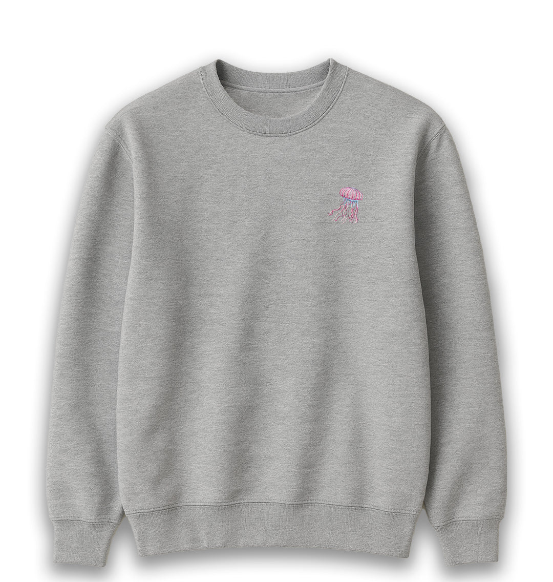 Jellyfish Womens Sweatshirt - Unisex - Blue Panda