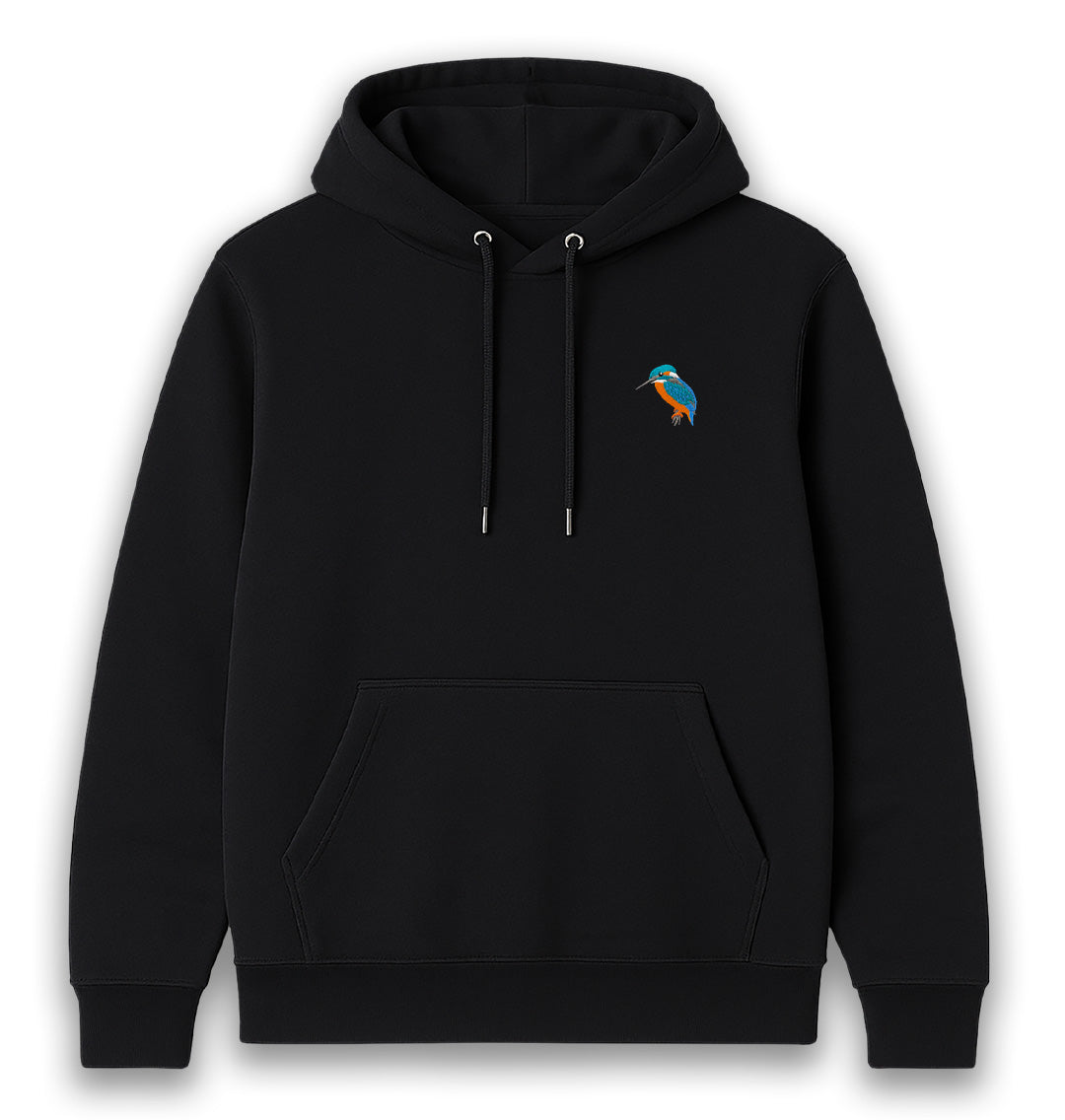Kingfisher Womens Hoodie - Unisex - Blue Panda