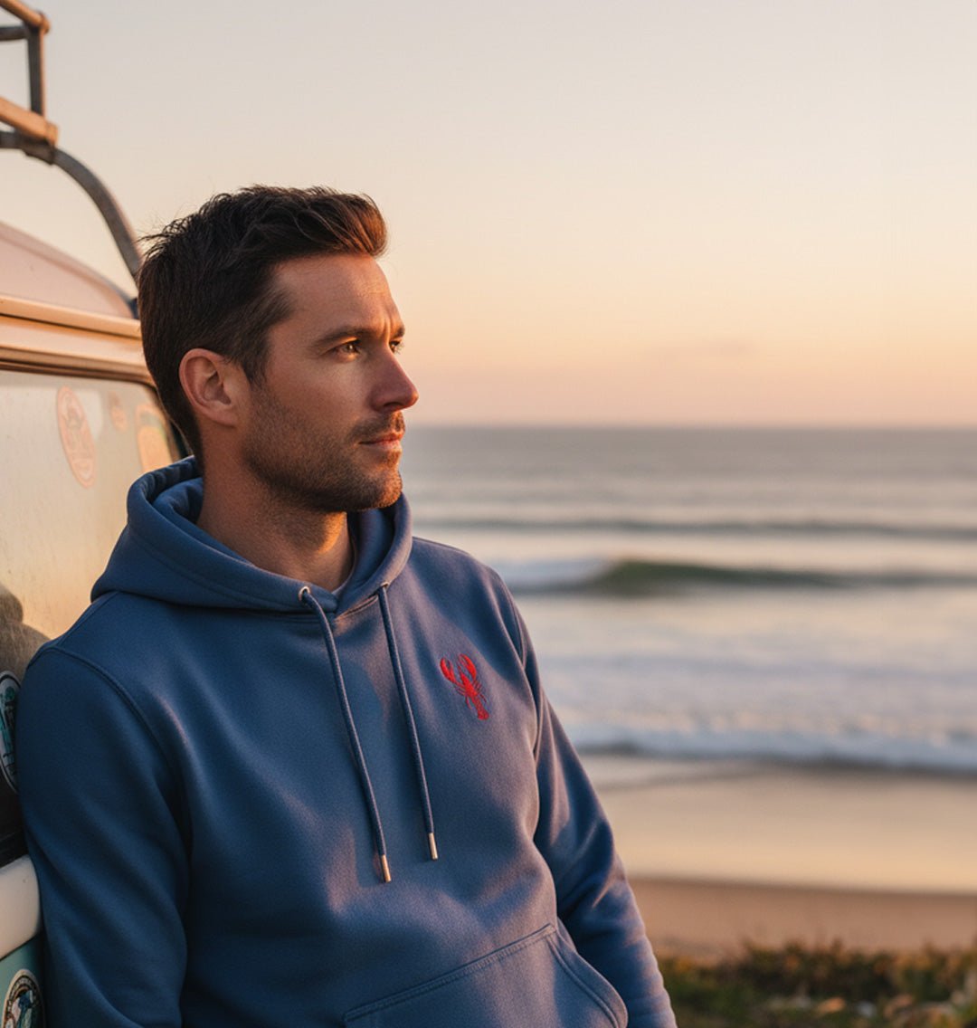 Lobster Mens Hoodie - Blue Panda