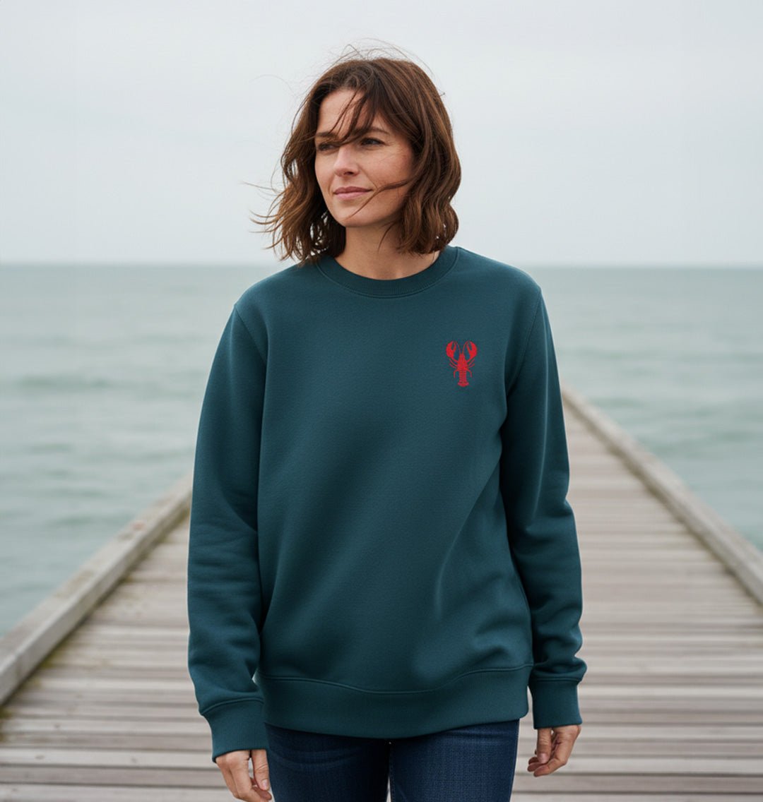 Lobster Womens Sweatshirt - Unisex - Blue Panda