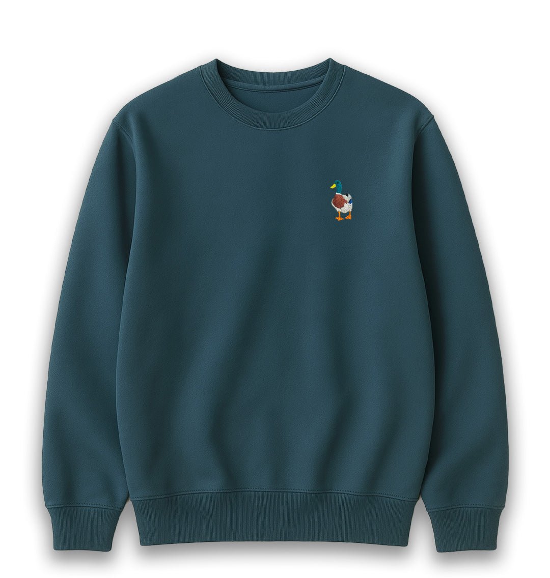 Mallard Duck Womens Sweatshirt - Unisex - Blue Panda