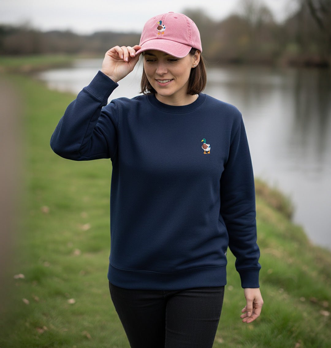 Mallard Duck Womens Sweatshirt - Unisex - Blue Panda