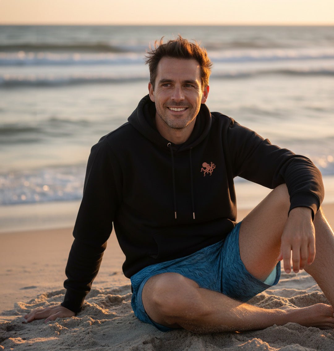 Octopus Mens Hoodie - Blue Panda