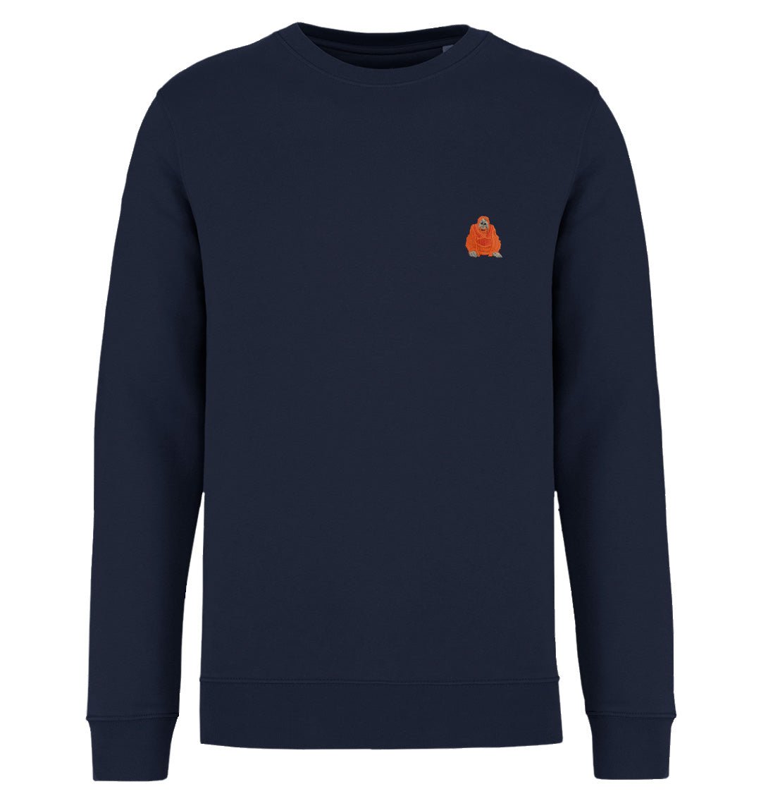 Orangutan Mens Sweatshirt - Blue Panda