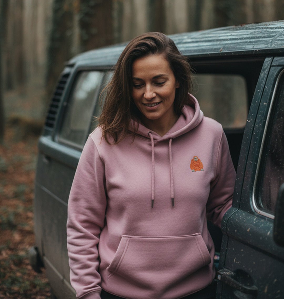 Orangutan Womens Hoodie - Unisex - Blue Panda