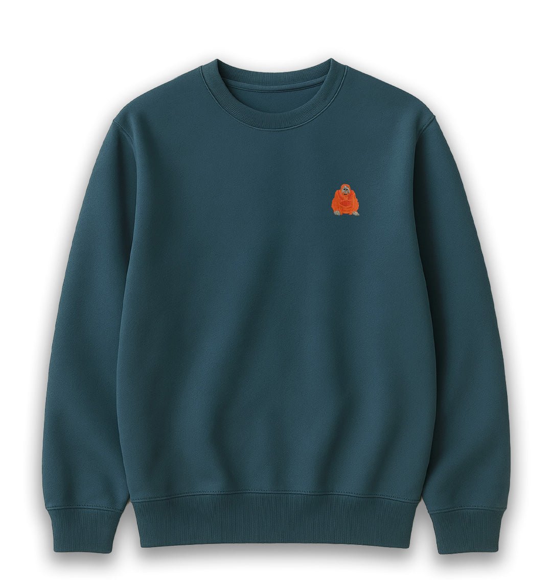 Orangutan Womens Sweatshirt - Unisex - Blue Panda
