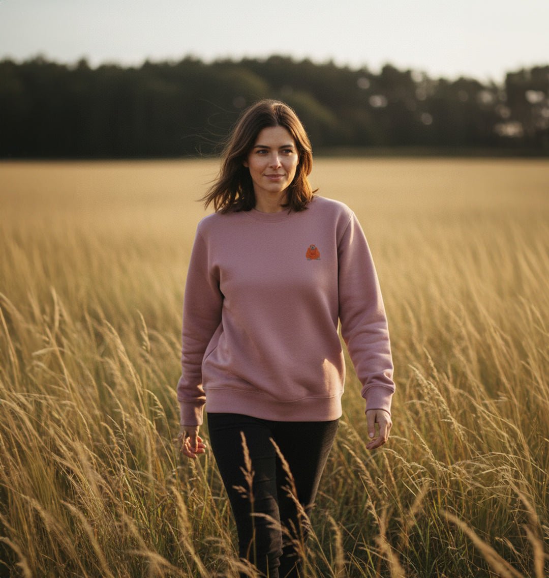 Orangutan Womens Sweatshirt - Unisex - Blue Panda