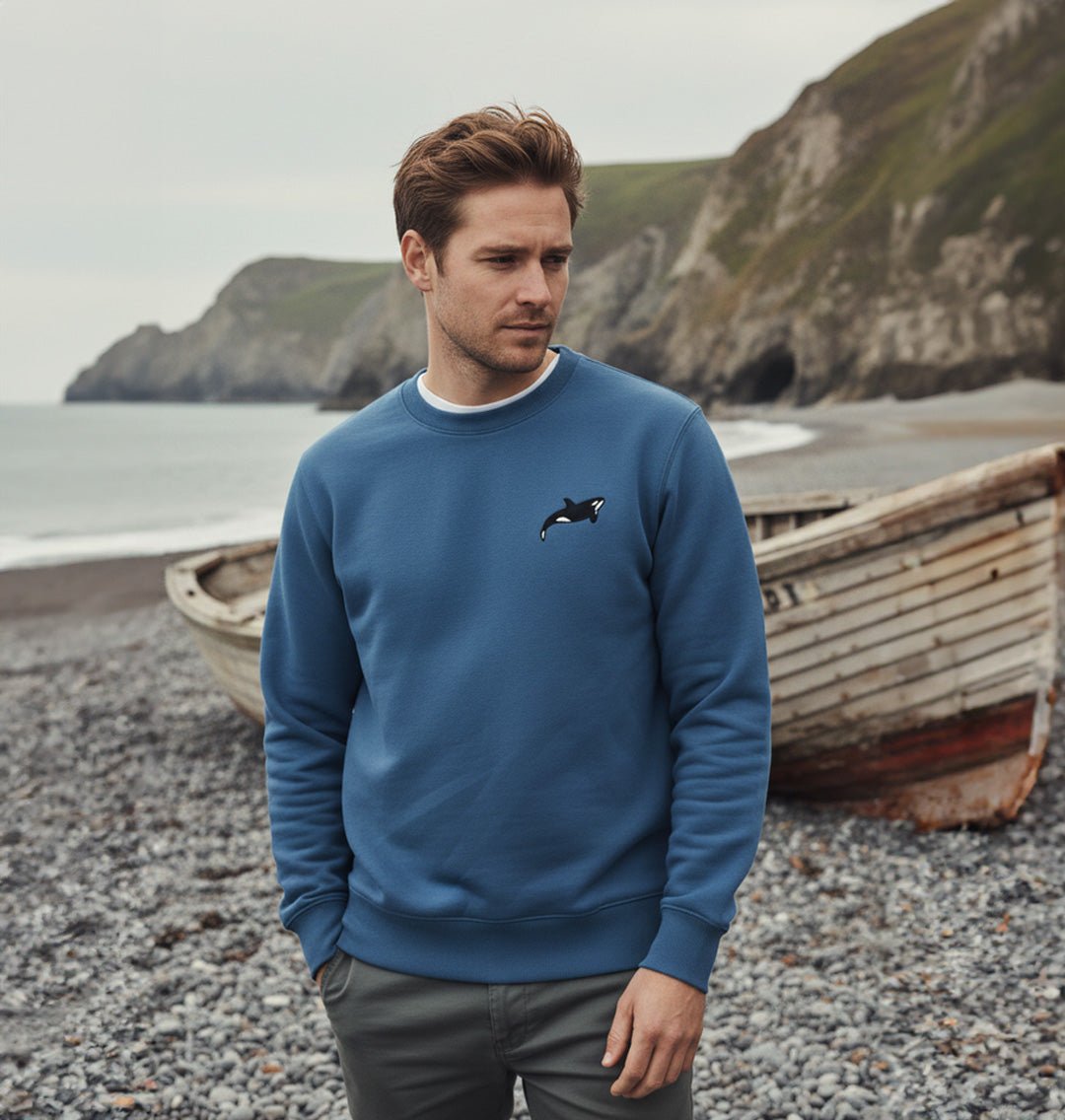 Orca Mens Sweatshirt - Blue Panda