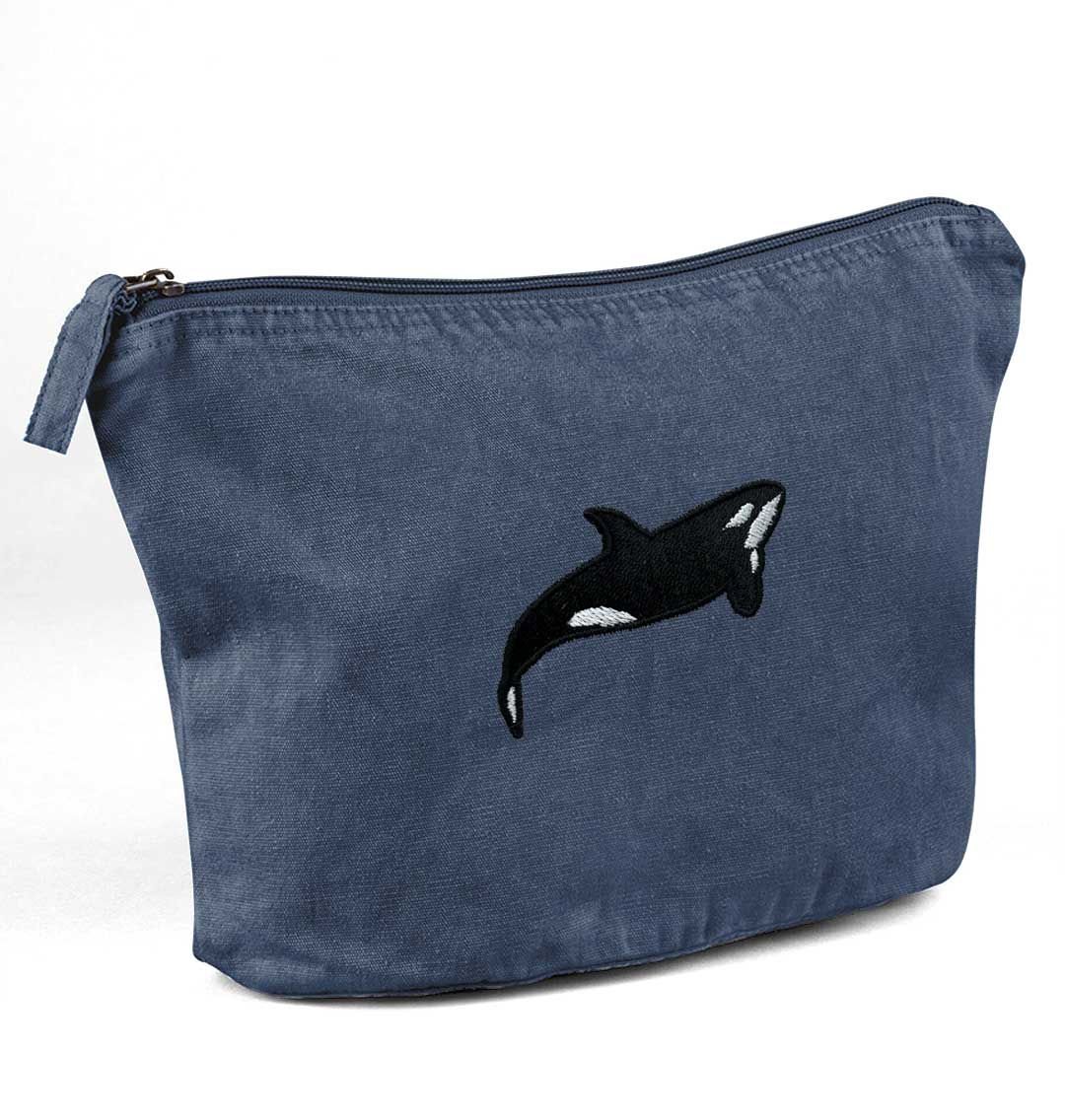 Orca Recycled Cotton Accessory Pouch - Blue Panda