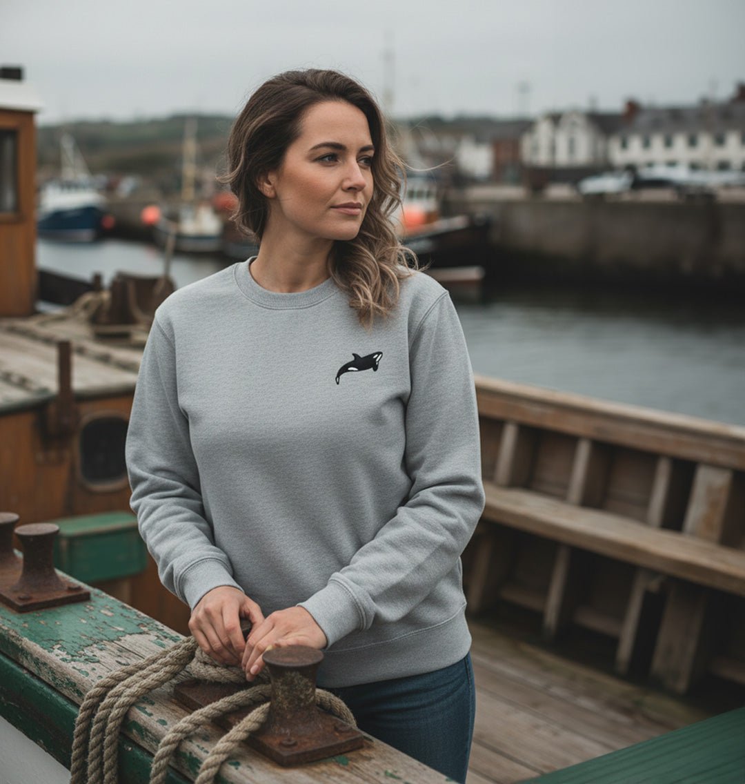 Orca Womens Sweatshirt - Unisex - Blue Panda
