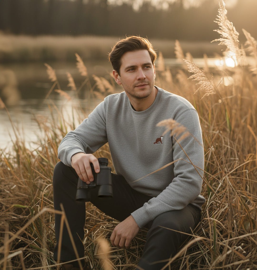Otter Mens Sweatshirt - Blue Panda