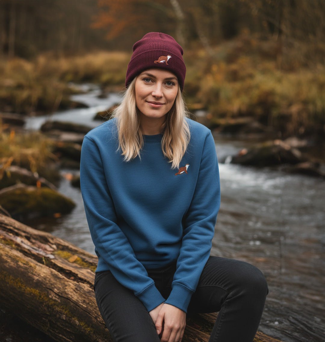 Otter Womens Sweatshirt - Unisex - Blue Panda