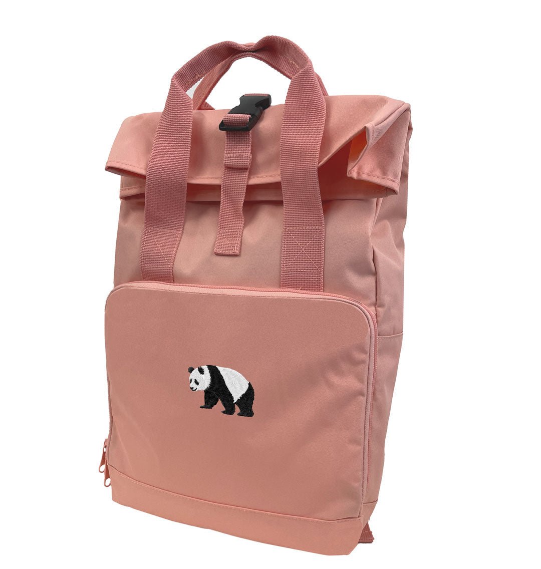 Panda Everyday Roll-top Recycled Backpack - Blue Panda