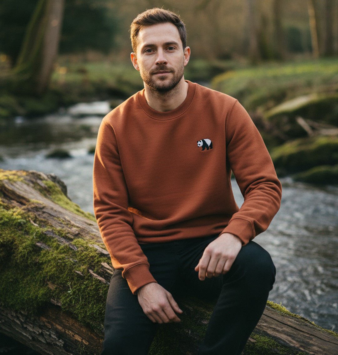 Panda Mens Sweatshirt - Blue Panda