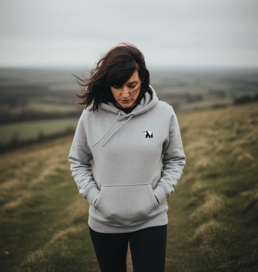 Panda Womens Hoodie - Unisex - Blue Panda