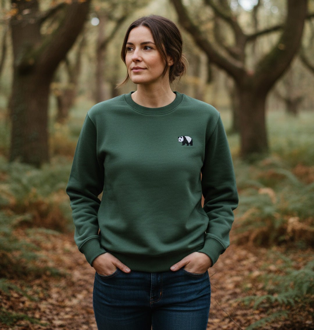 Panda Womens Sweatshirt - Unisex - Blue Panda