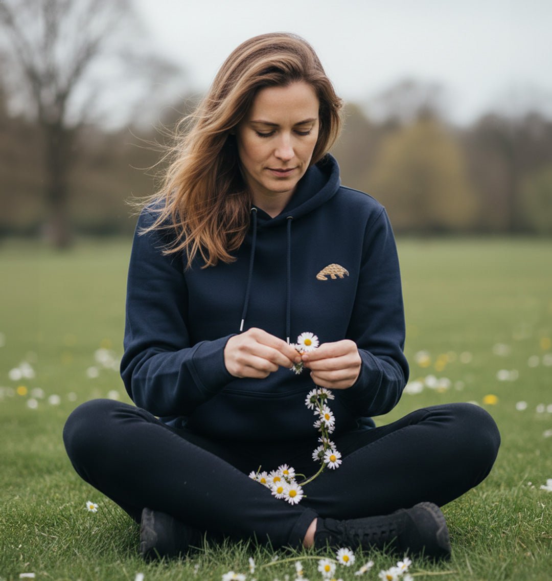 Pangolin Womens Hoodie - Unisex - Blue Panda