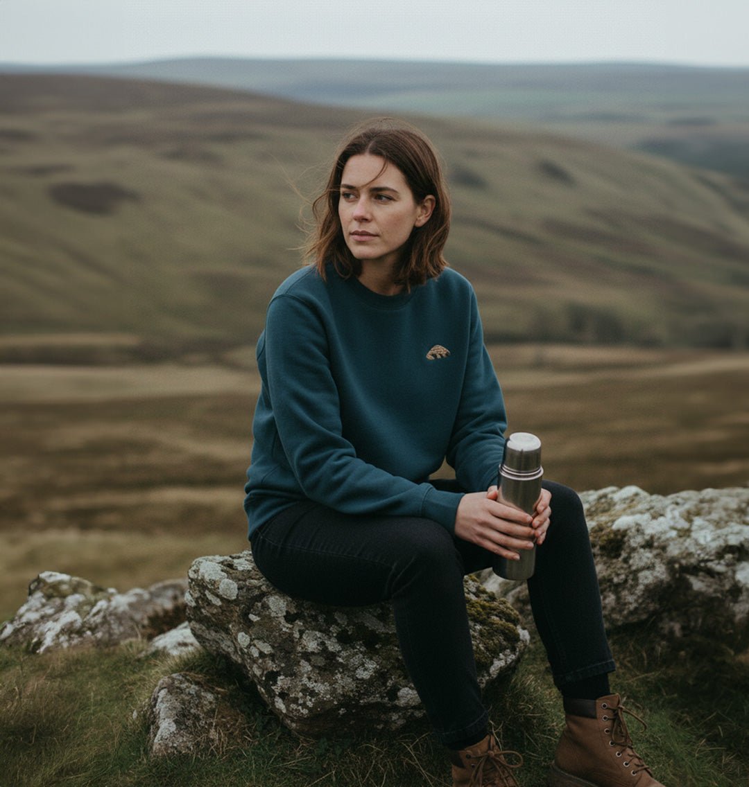 Pangolin Womens Sweatshirt - Unisex - Blue Panda