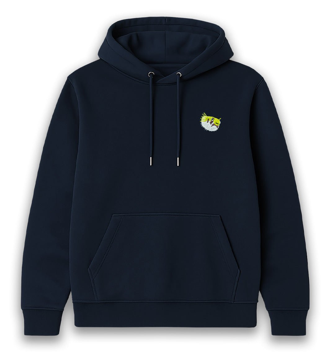 Pufferfish Mens Hoodie - Blue Panda
