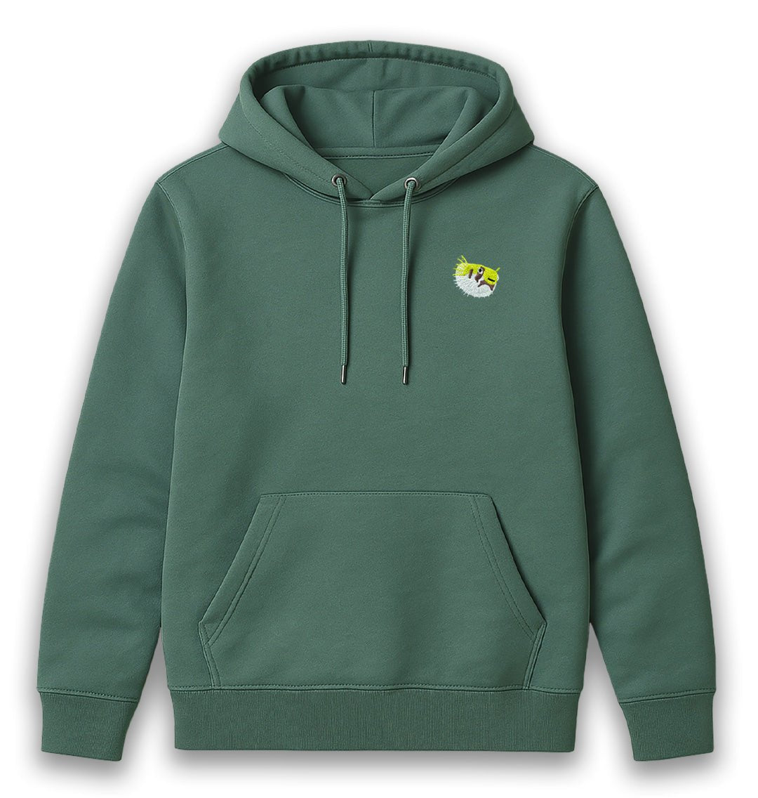 Pufferfish Mens Hoodie - Blue Panda