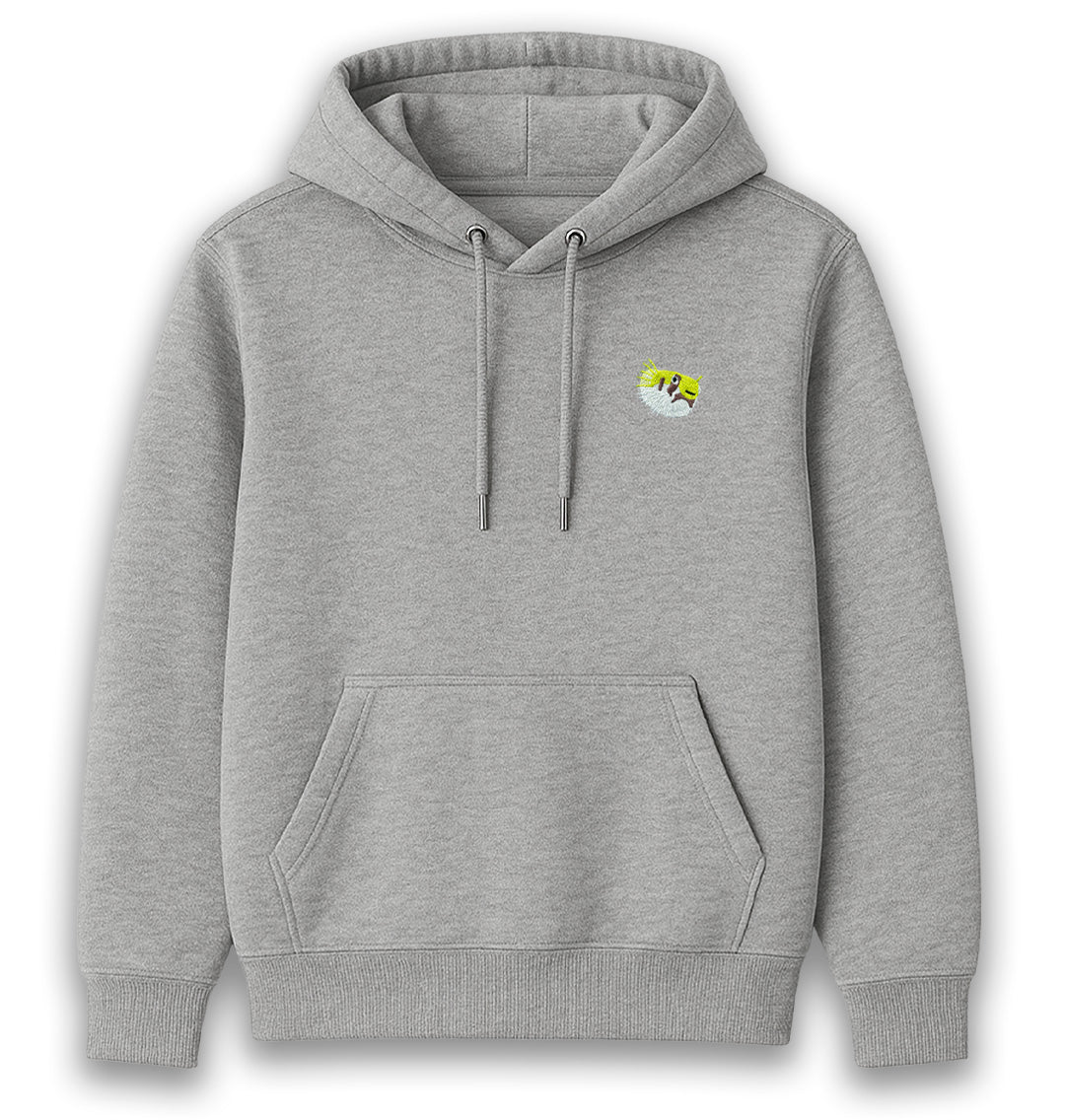 Pufferfish Womens Hoodie - Unisex - Blue Panda