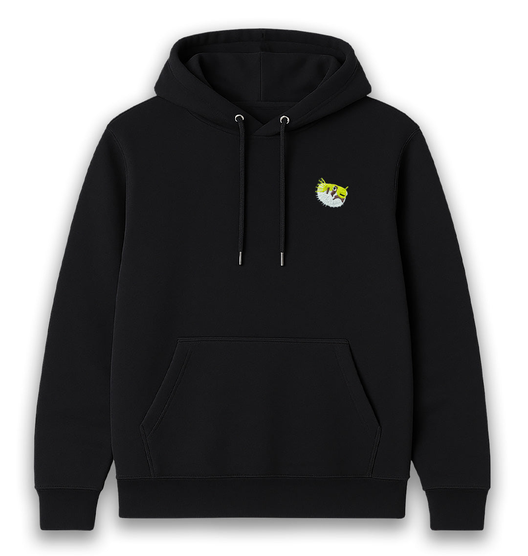 Pufferfish Mens Hoodie - Blue Panda