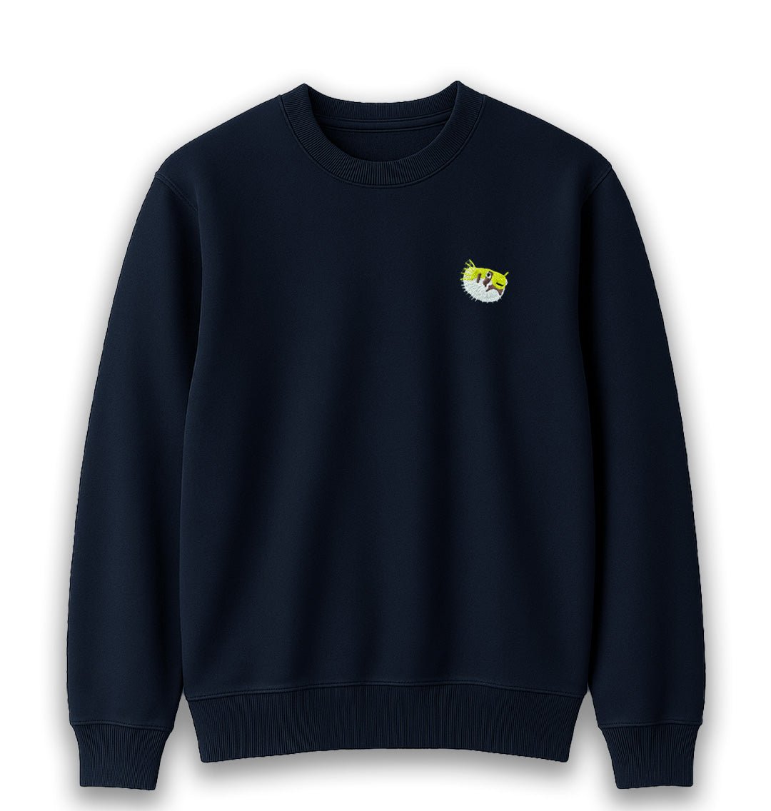 Pufferfish Mens Sweatshirt - Blue Panda