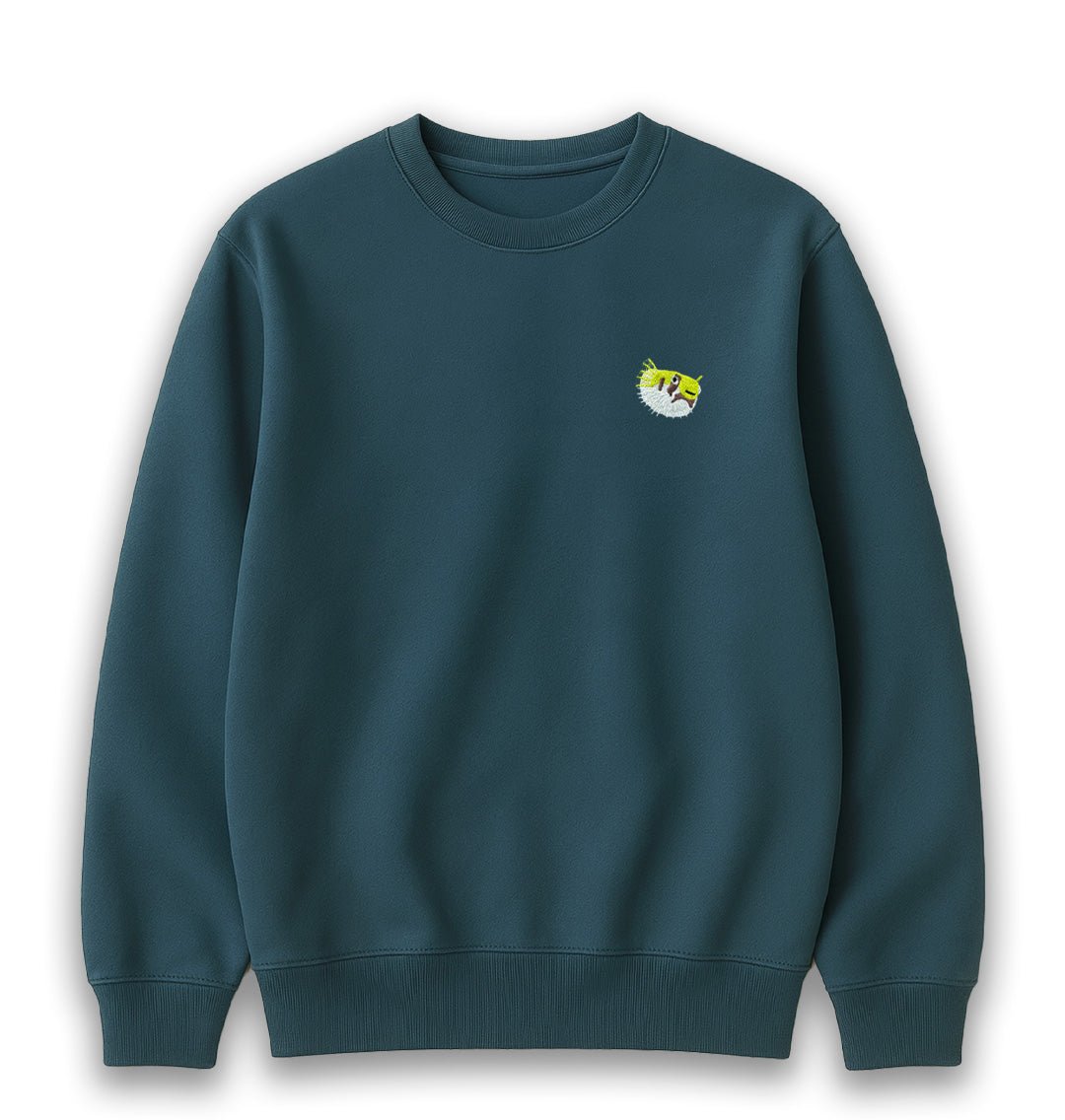Pufferfish Mens Sweatshirt - Blue Panda