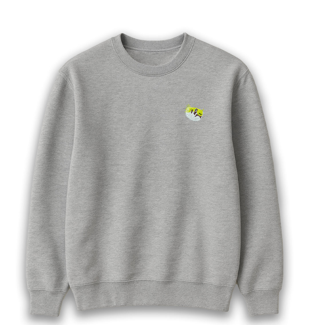 Pufferfish Mens Sweatshirt - Blue Panda