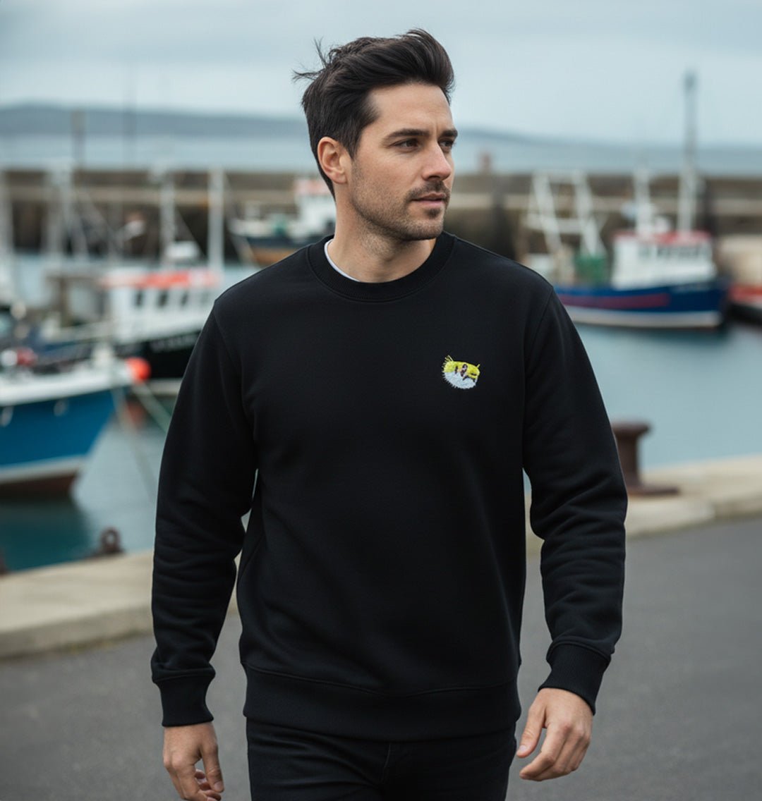 Pufferfish Mens Sweatshirt - Blue Panda