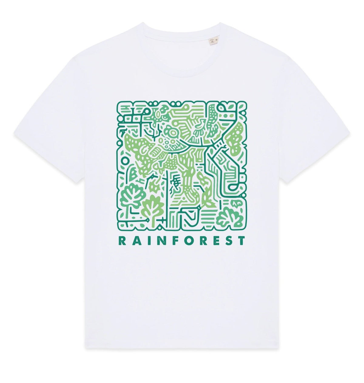 Rainforest Front Print Mens T-shirt - Blue Panda