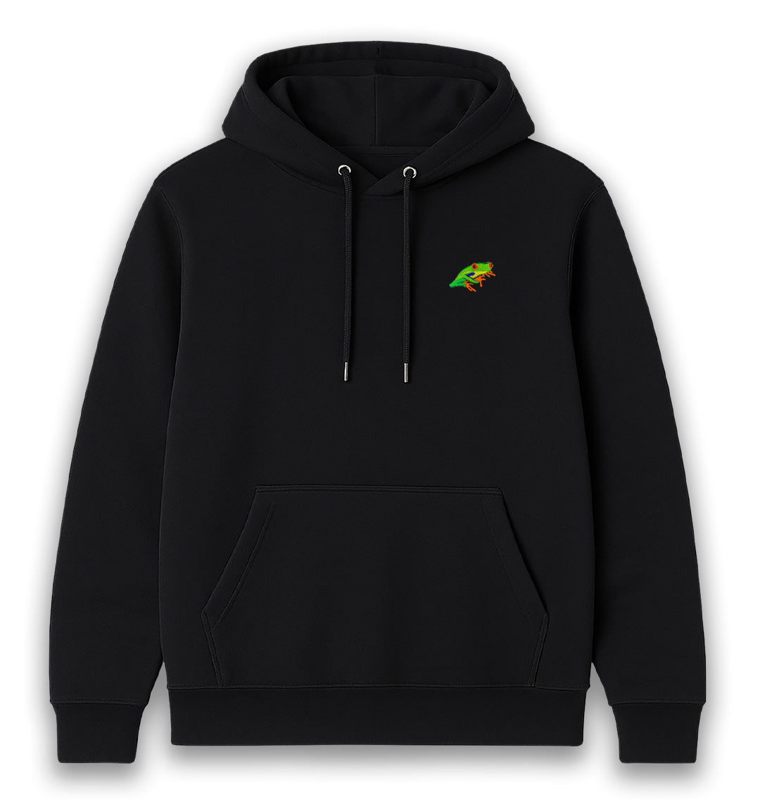 Red - Eyed Tree Frog Womens Hoodie - Unisex - Blue Panda