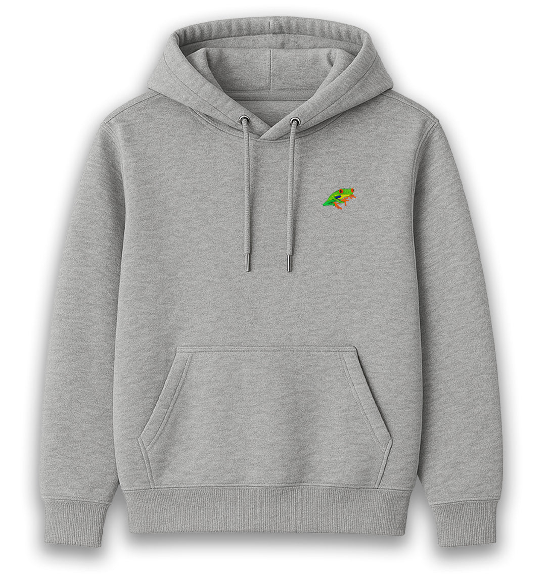 Red - Eyed Tree Frog Womens Hoodie - Unisex - Blue Panda