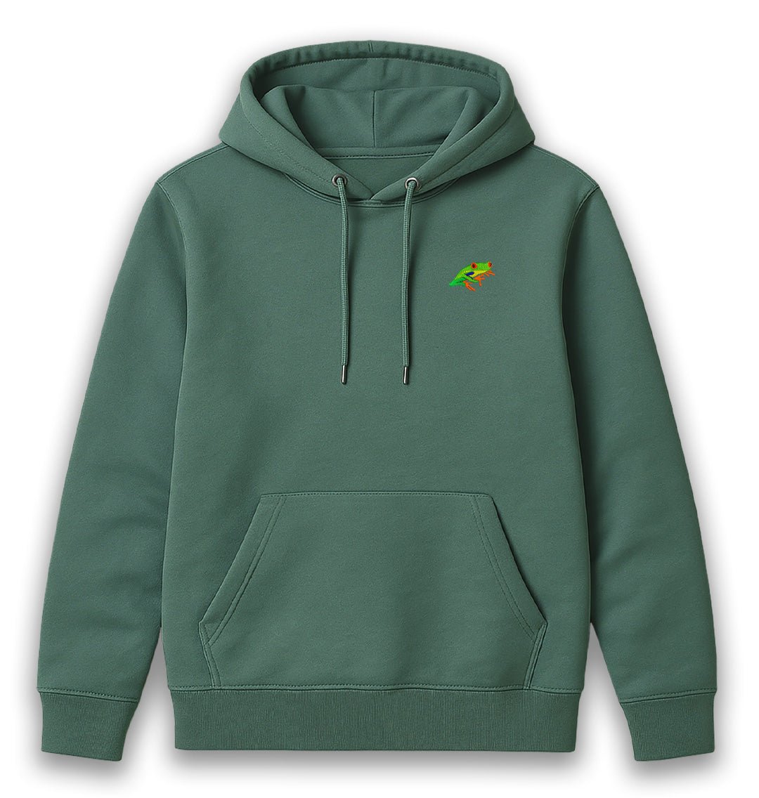 Red - Eyed Tree Frog Womens Hoodie - Unisex - Blue Panda