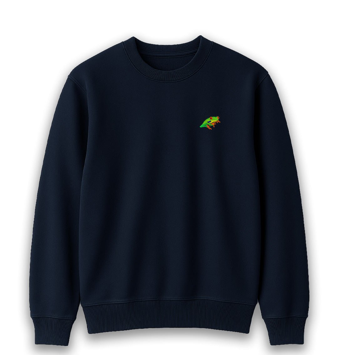 Red - Eyed Tree Frog Womens Sweatshirt - Unisex - Blue Panda