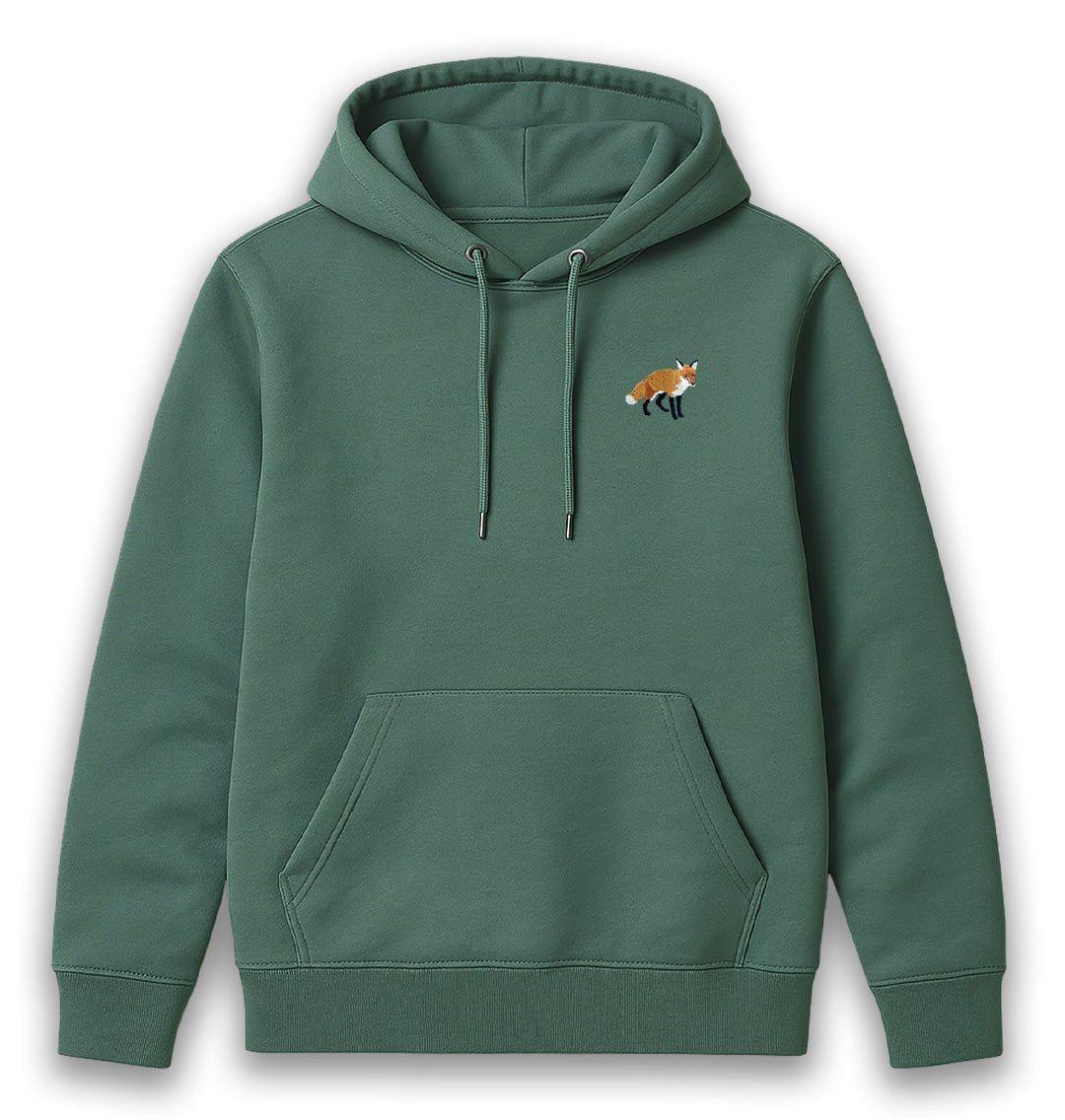 Red Fox Womens Hoodie - Unisex - Blue Panda