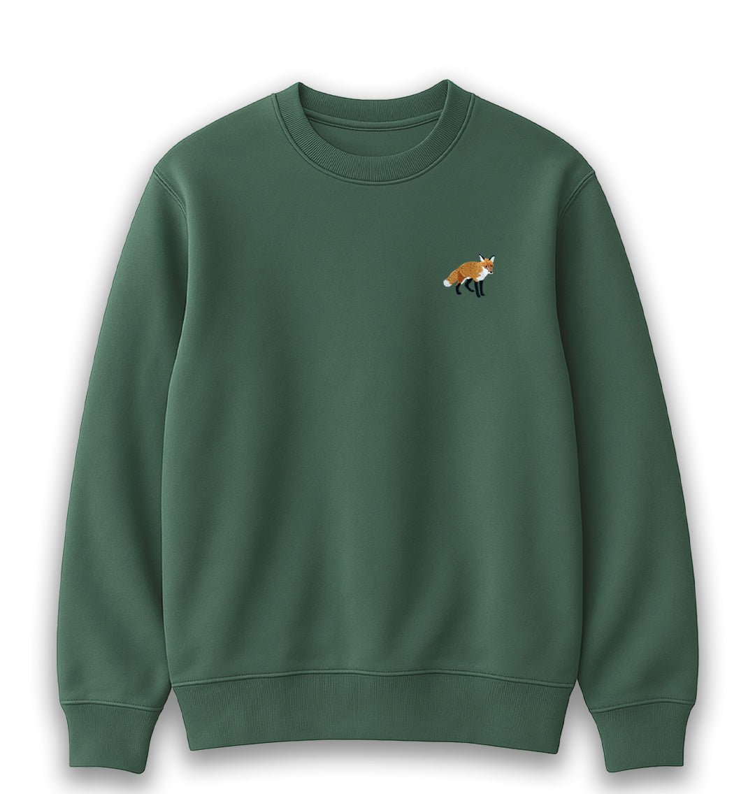 Red Fox Womens Sweatshirt - Unisex - Blue Panda