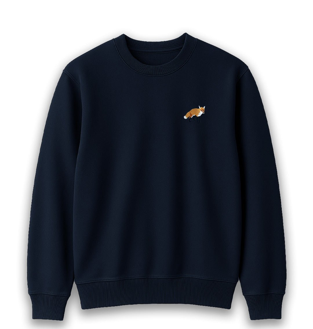 Red Fox Womens Sweatshirt - Unisex - Blue Panda