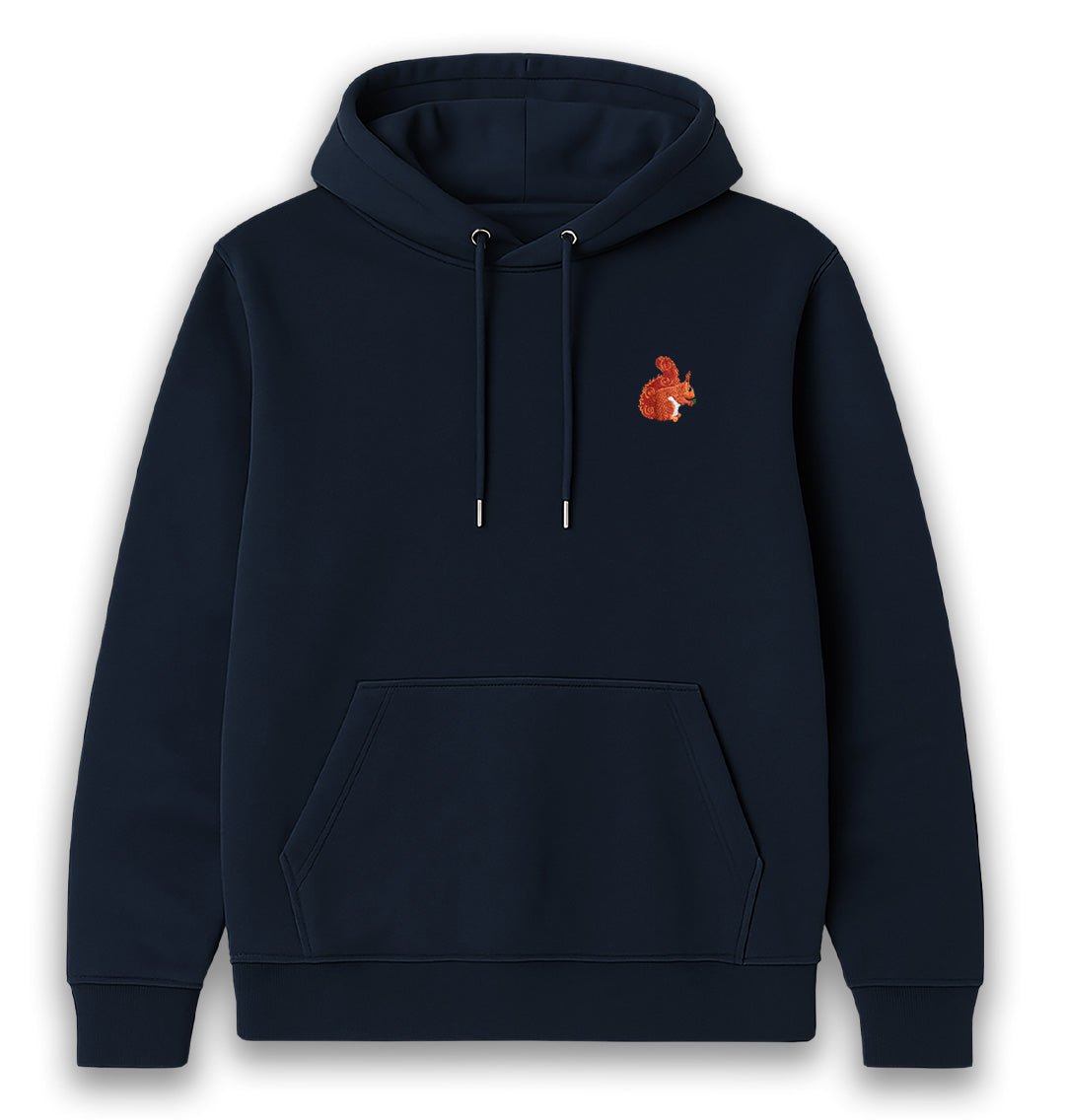 Red Squirrel Womens Hoodie - Unisex - Blue Panda