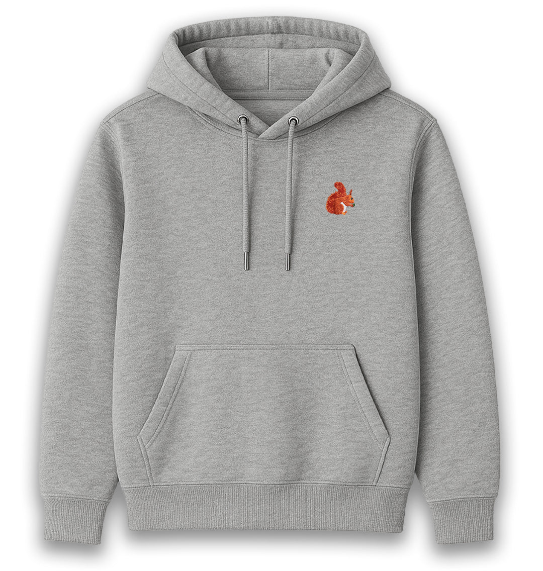Red Squirrel Womens Hoodie - Unisex - Blue Panda