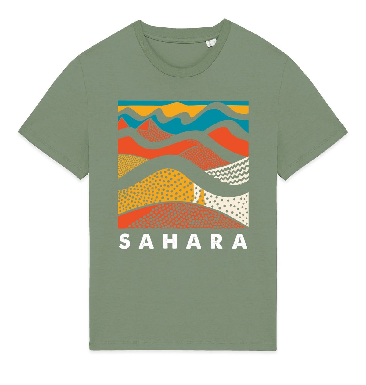 Sahara Front Print Womens T-shirt - Blue Panda