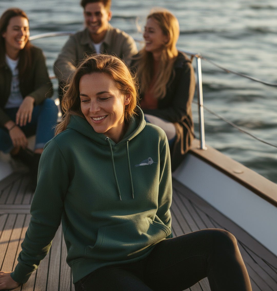 Seal Womens Hoodie - Unisex - Blue Panda