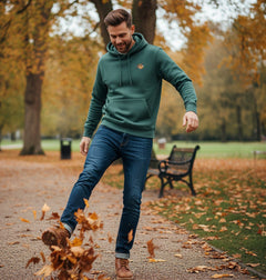Sloth Hoodie Mens - Embroidered Rainforest Animal Conservation