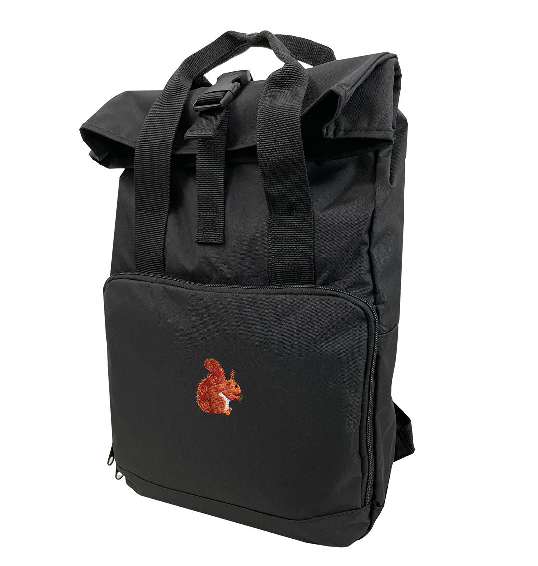 Red Squirrel Everyday Roll-top Recycled Backpack