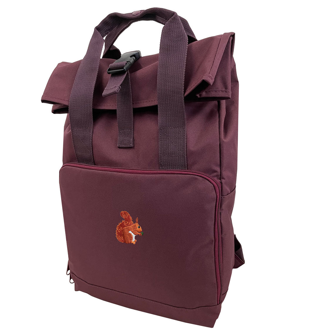 Red Squirrel Everyday Roll-top Recycled Backpack
