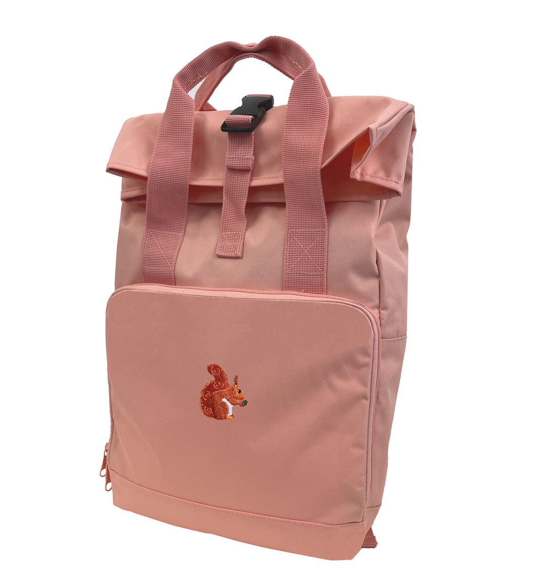 Red Squirrel Everyday Roll-top Recycled Backpack
