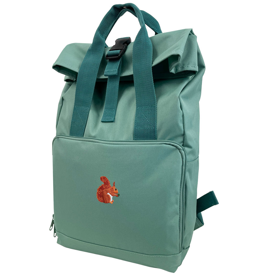 Red Squirrel Everyday Roll-top Recycled Backpack
