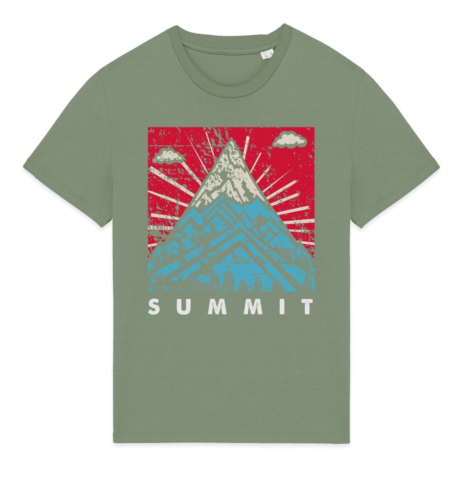 Summit Front Print Womens T-shirt - Blue Panda