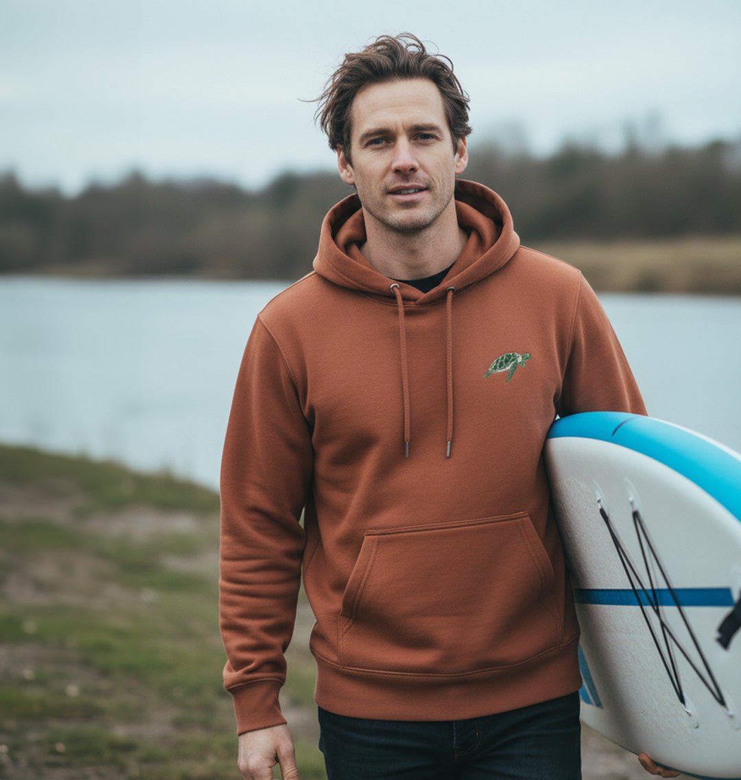 Turtle Mens Hoodie - Blue Panda