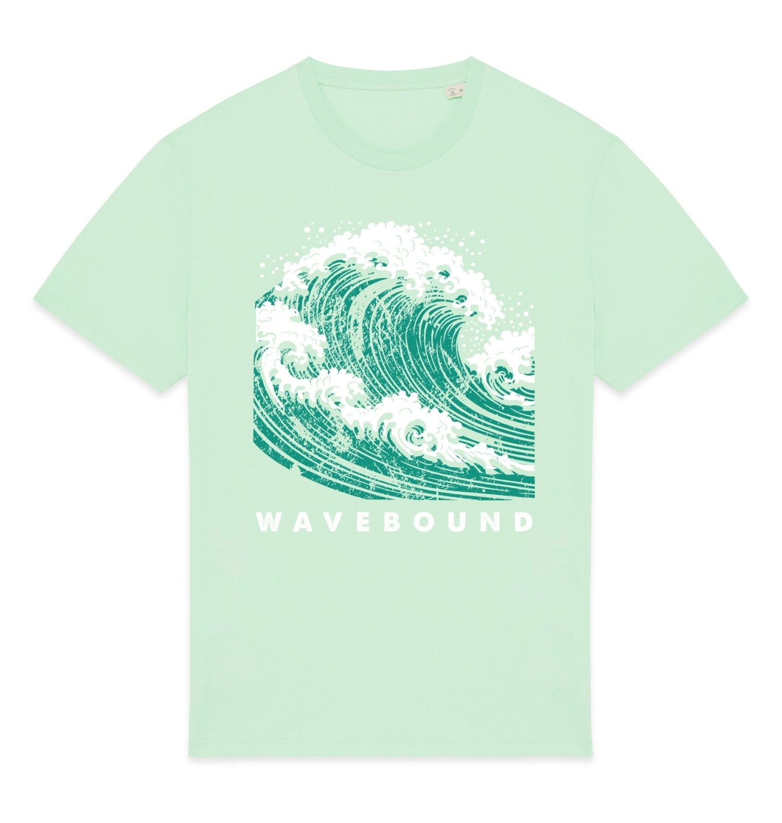 Wavebound Front Print Mens T-shirt - Blue Panda